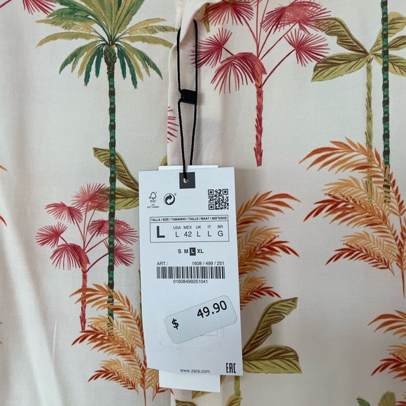 Zara Printed Short Sleeve Shirt - Picture 4 of 7